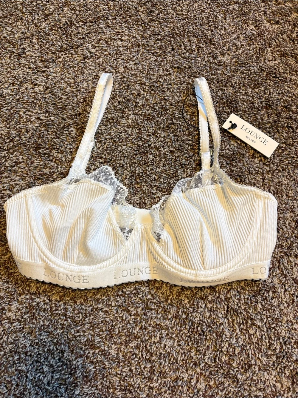 NWT Lounge Ribbed Balcony Bra 34D